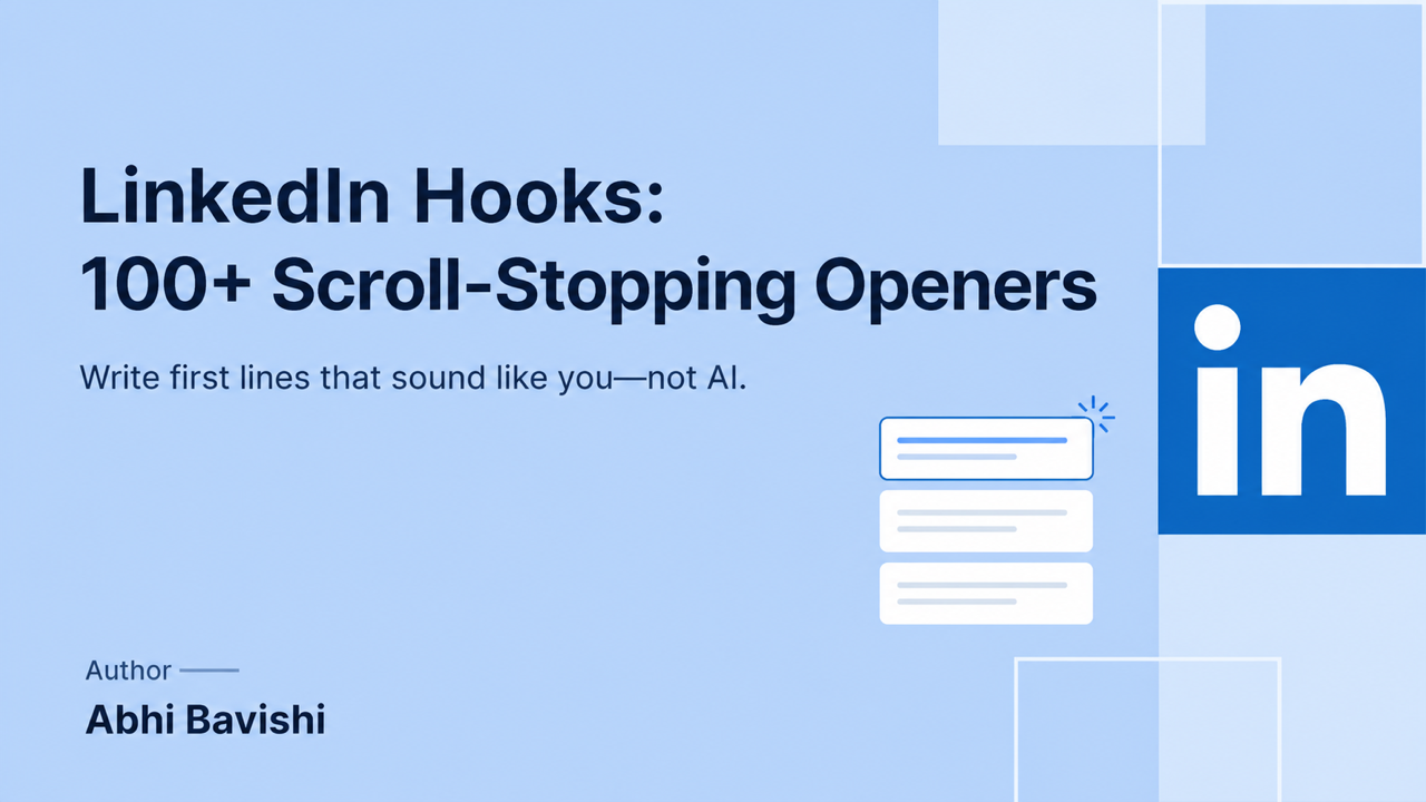 LinkedIn® hooks: 100+ openers that stop the scroll